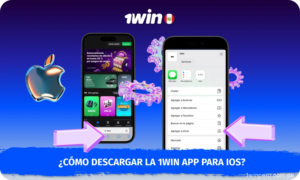 Para instalar la aplicación 1win en iOS, los jugadores de Perú deben abrir el sitio web de 1win y seguir unos sencillos pasos