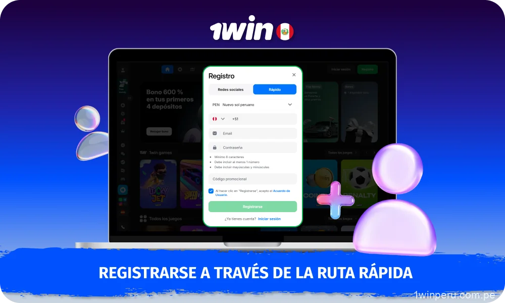 Los jugadores de Perú pueden registrarse rápidamente en 1win introduciendo su número de teléfono, correo electrónico y contraseña